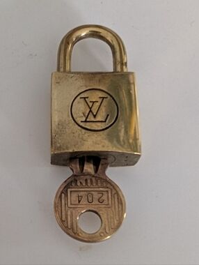 Louis Vuitton #204 Vintage Brass Lock and Key Set